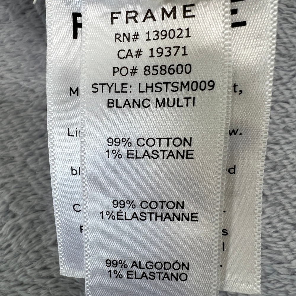 FRAME Le High Straight Crop Jeans Blanc Multi Colorblock Denim Womens‎ 27 Casual - Picture 6 of 12